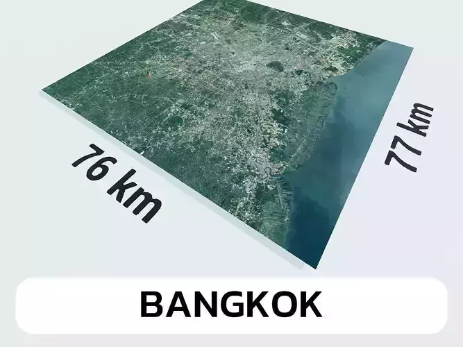 Bangkok Thailand City Landscape 3D Model 3D model