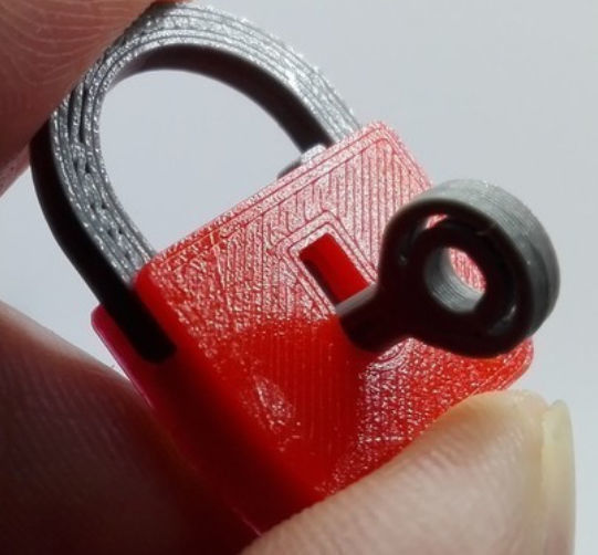 WORKING MECHANISM LOCK WITH KEY Free 3D print model_1