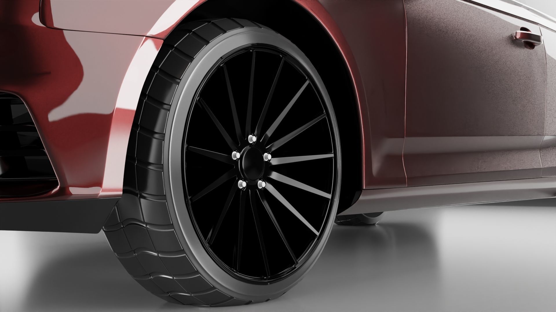 Audi A4 Sedan Full Exterior 3D Model Without Interior 3D model_6