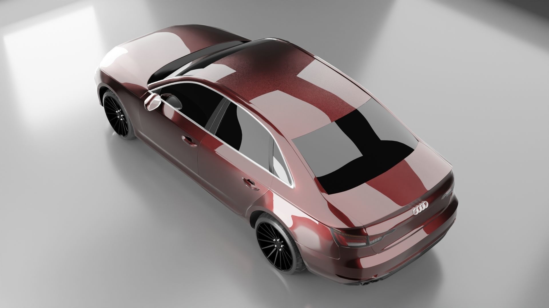 Audi A4 Sedan Full Exterior 3D Model Without Interior 3D model_4