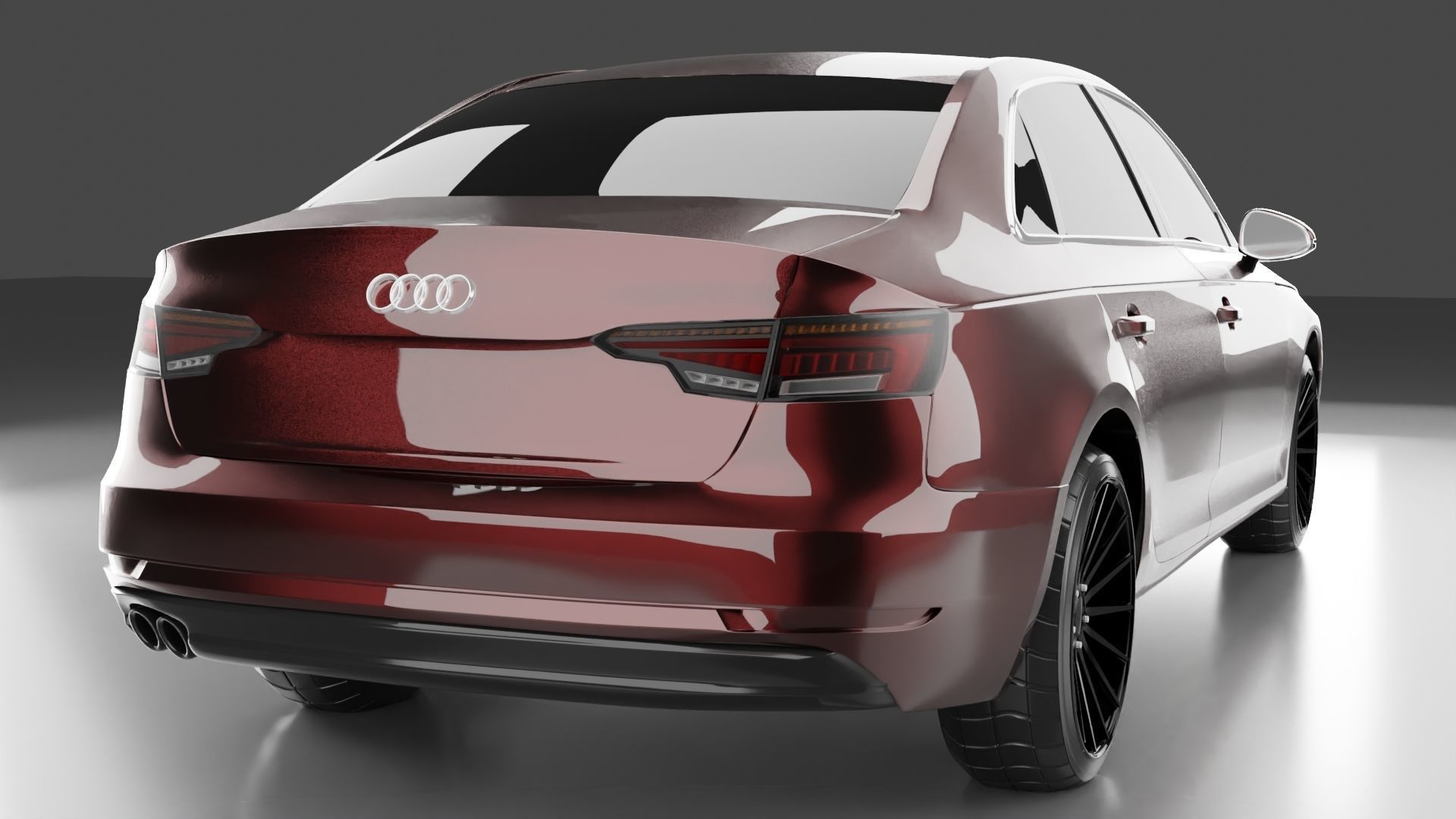 Audi A4 Sedan Full Exterior 3D Model Without Interior 3D model_3