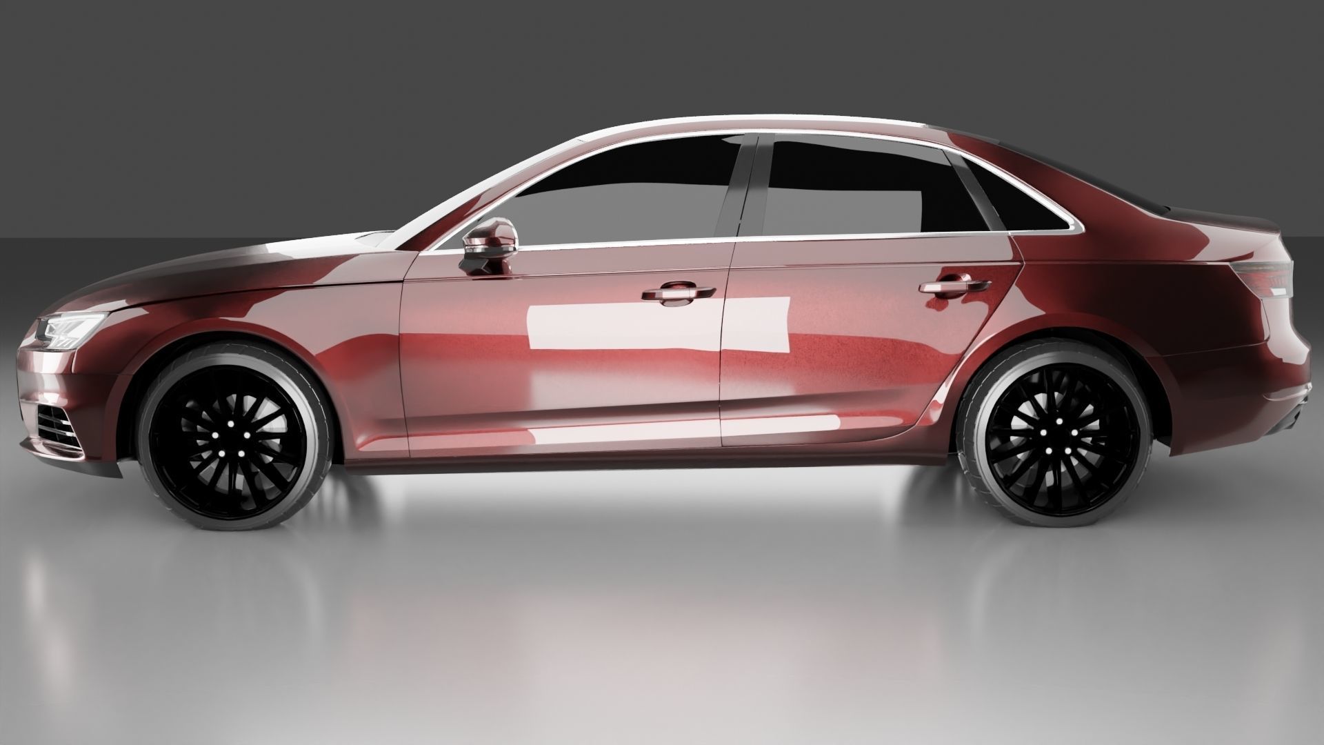 Audi A4 Sedan Full Exterior 3D Model Without Interior 3D model_5