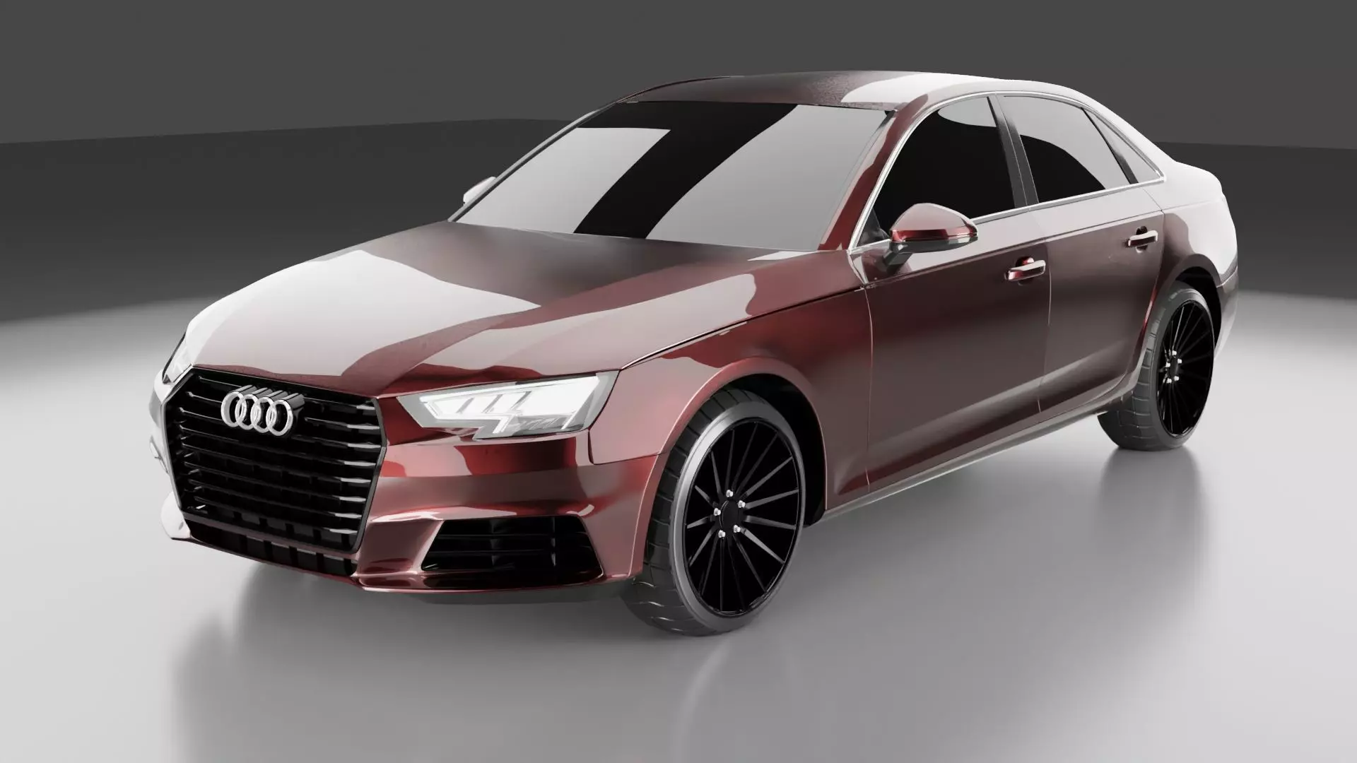 Audi A4 Sedan Full Exterior 3D Model Without Interior 3D model_0