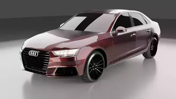 Audi A4 Sedan Full Exterior 3D Model Without Interior