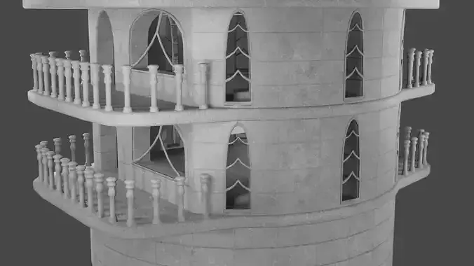 Stone house with stairs