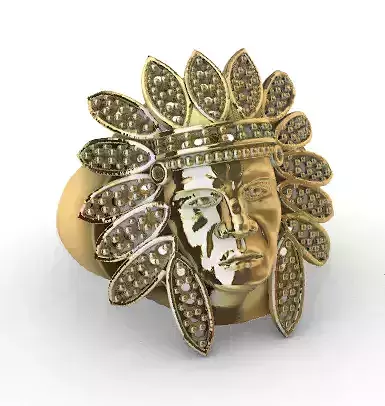 Indian Ring STL Anillo Indio