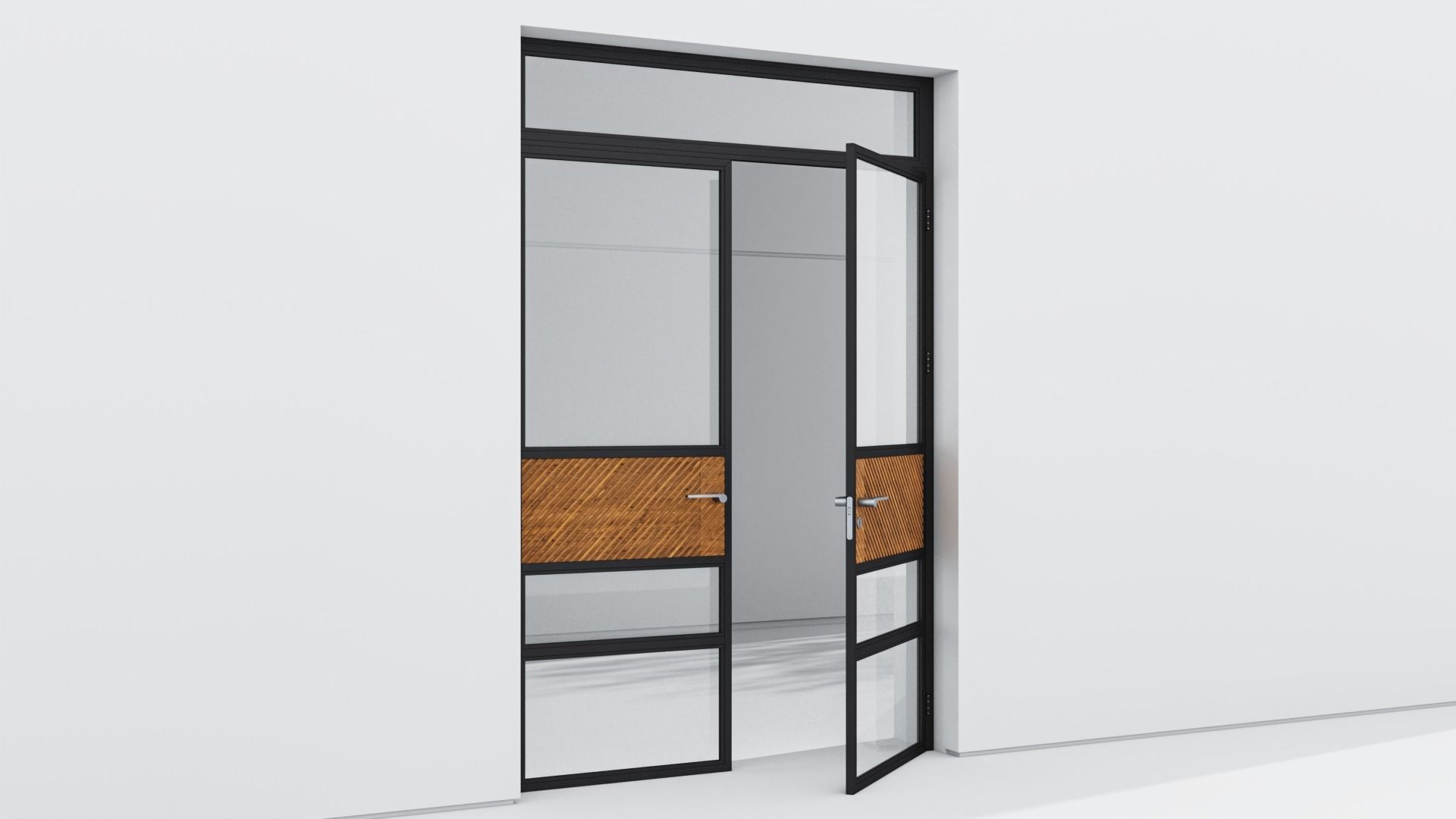 Aluminium door 187 3D model_3