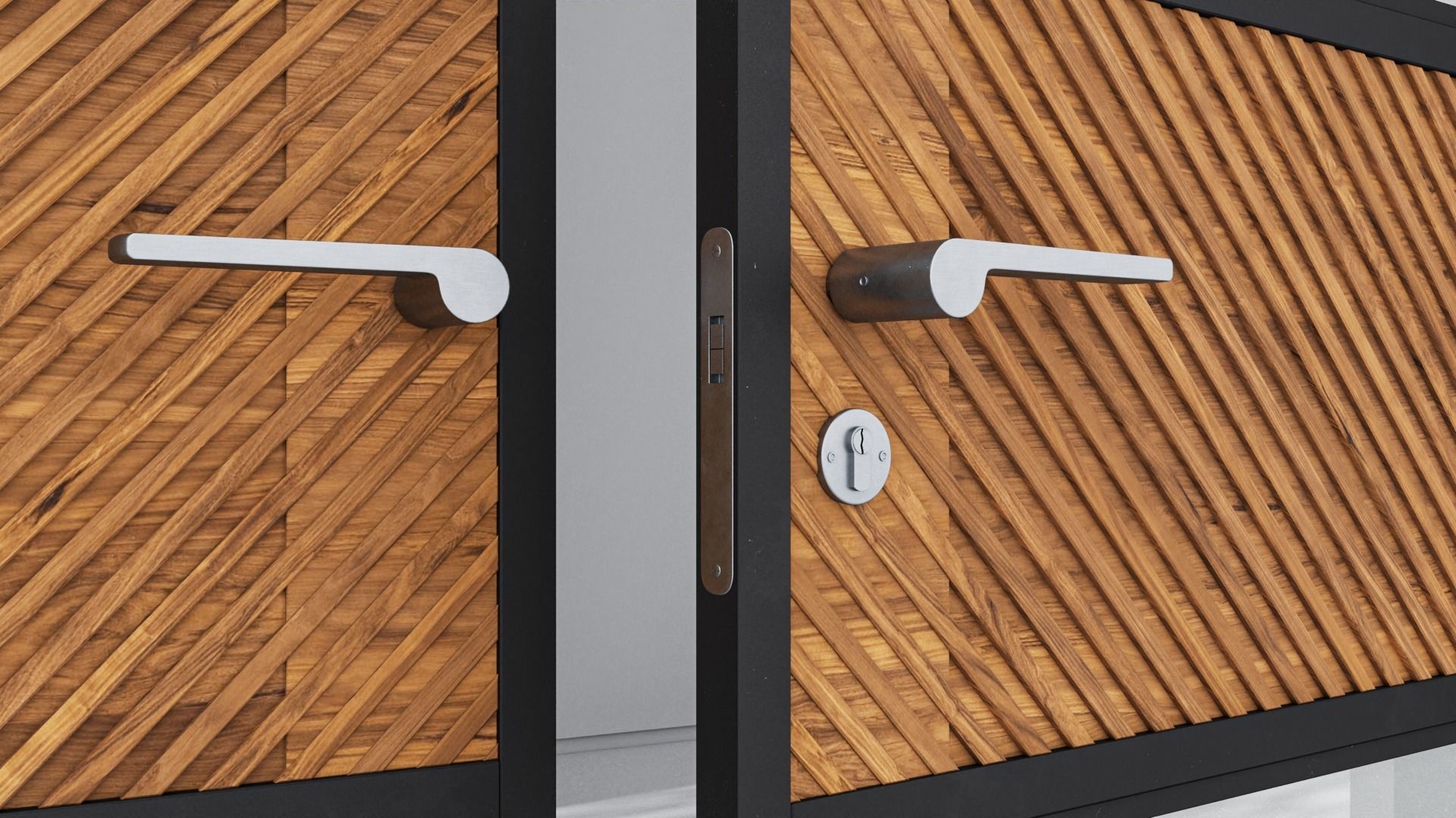 Aluminium door 187 3D model_4