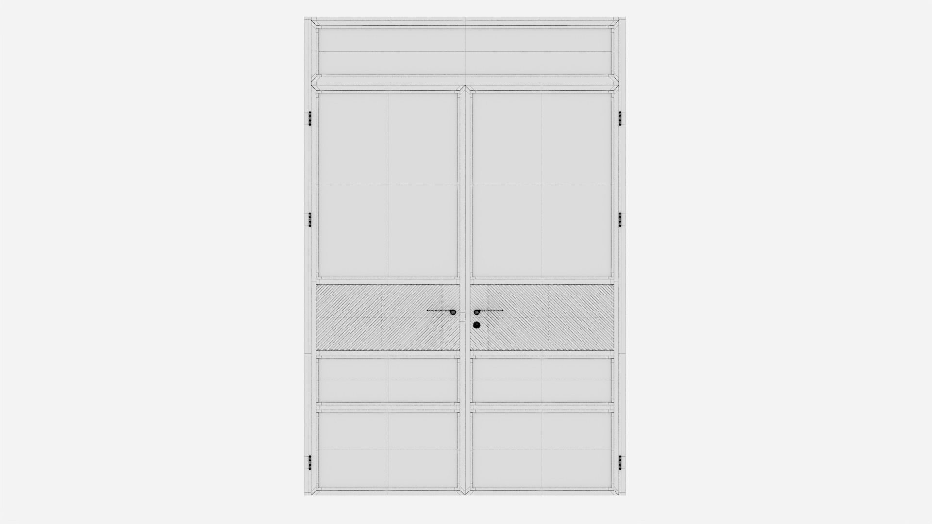 Aluminium door 187 3D model_5
