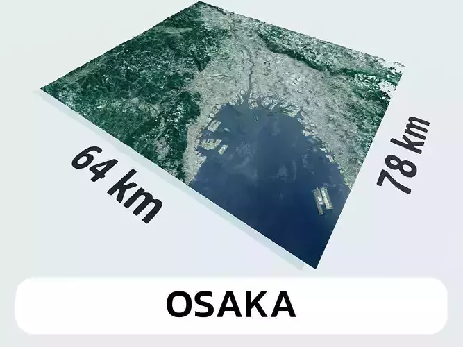Osaka Japan City Landscape 3D Model 3D model