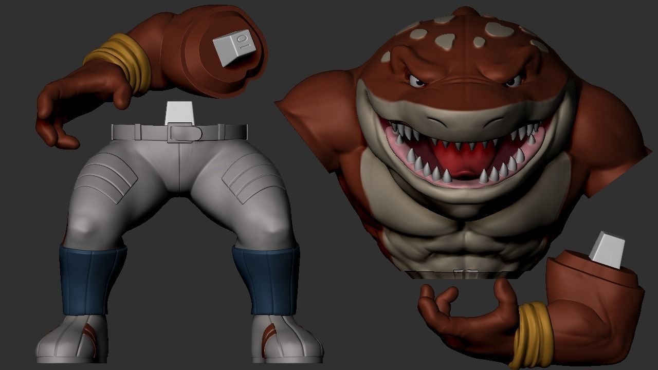 Street Sharks - Big Slammu - Full Figure 3D model 3D printable