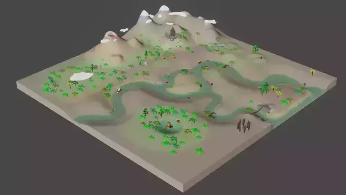 lost World lost land pak Low-poly 3D model