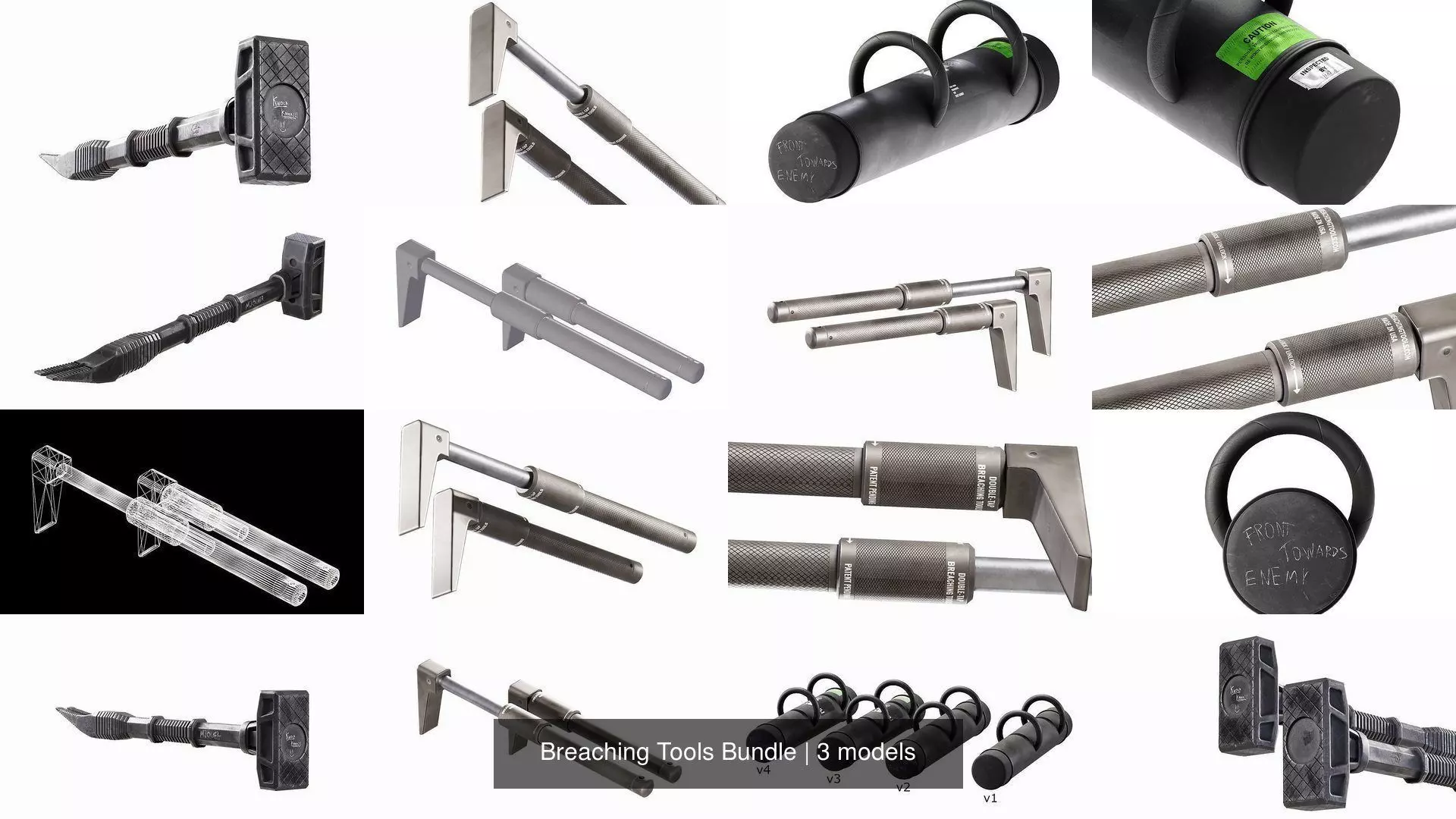 Breaching Tools Bundle 3D Model Collection_0