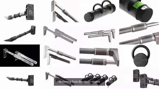 Breaching Tools Bundle 3D Model Collection
