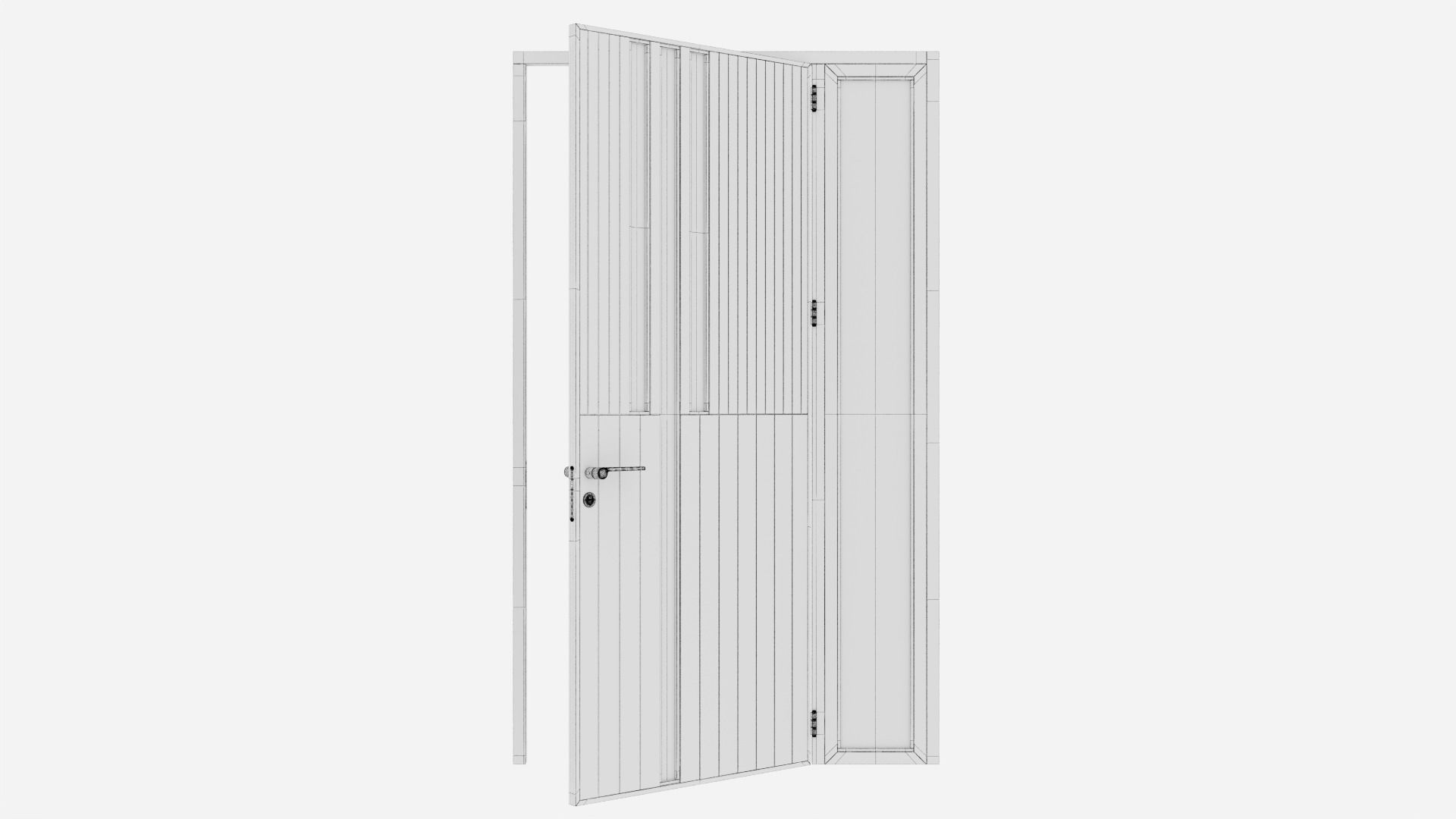 Aluminium door 188 3D model_5