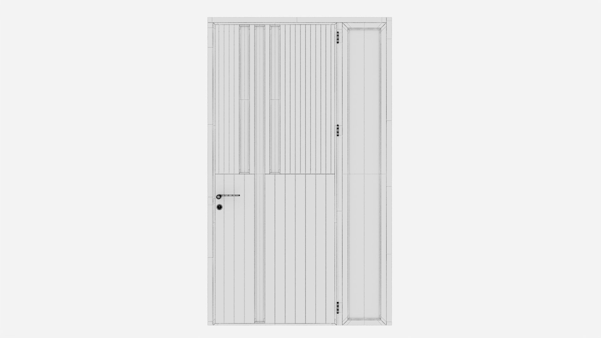 Aluminium door 188 3D model_6