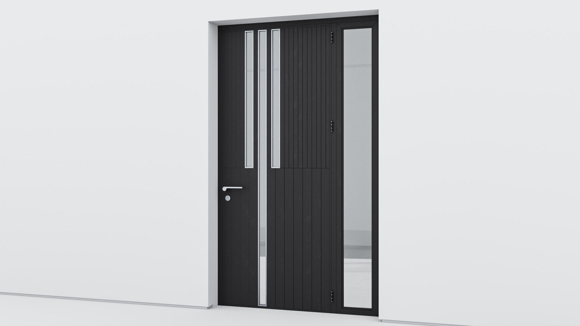 Aluminium door 188 3D model_4