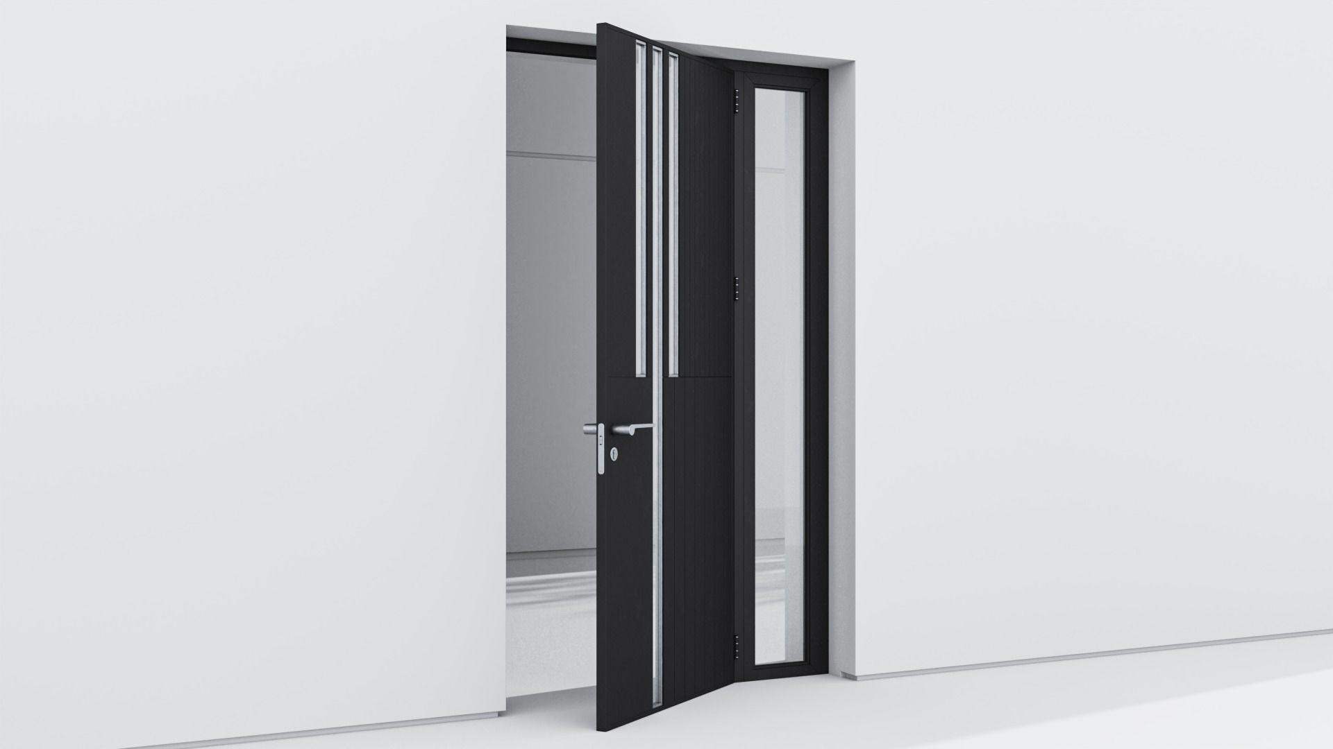 Aluminium door 188 3D model_2