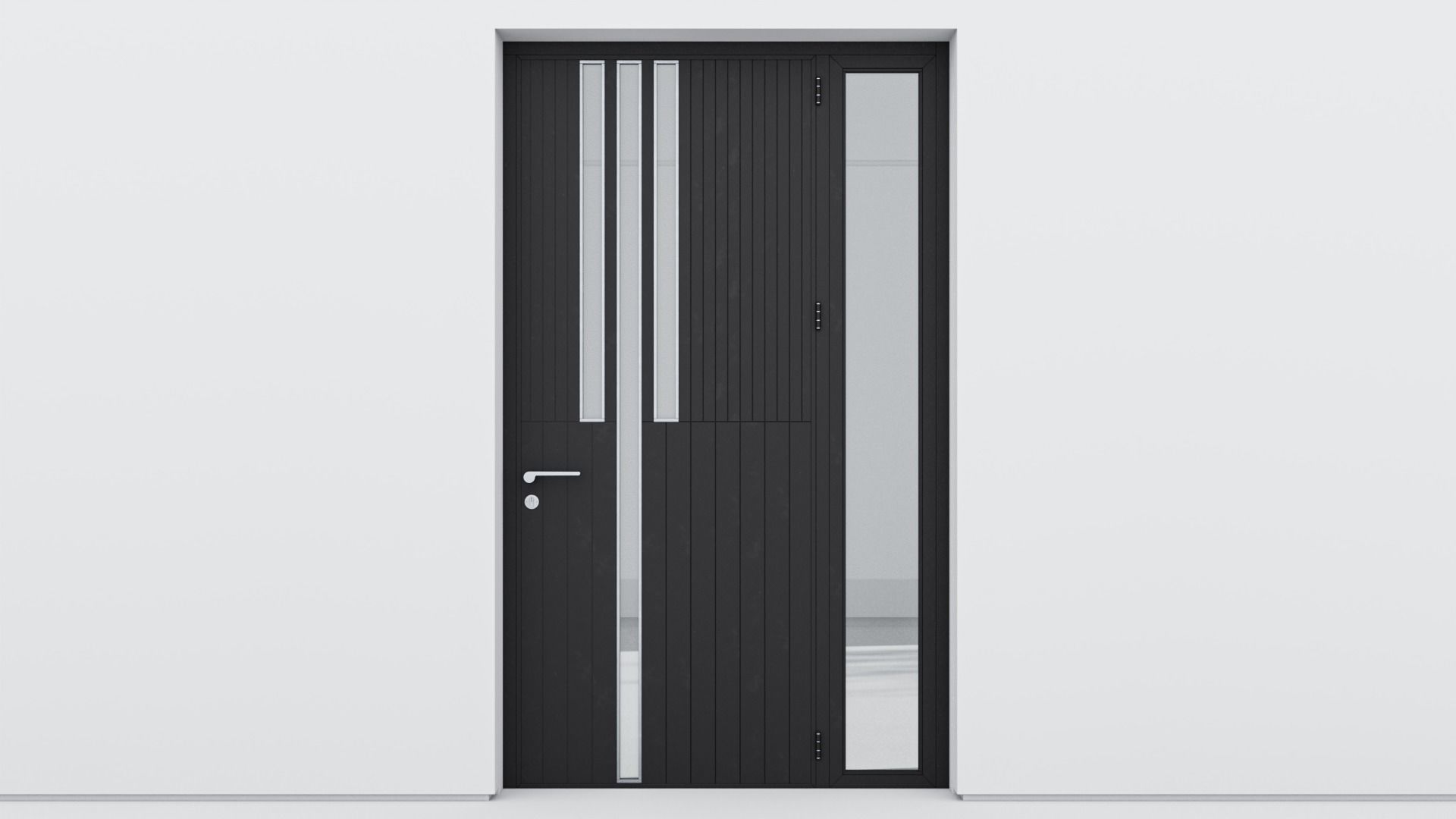 Aluminium door 188 3D model_3