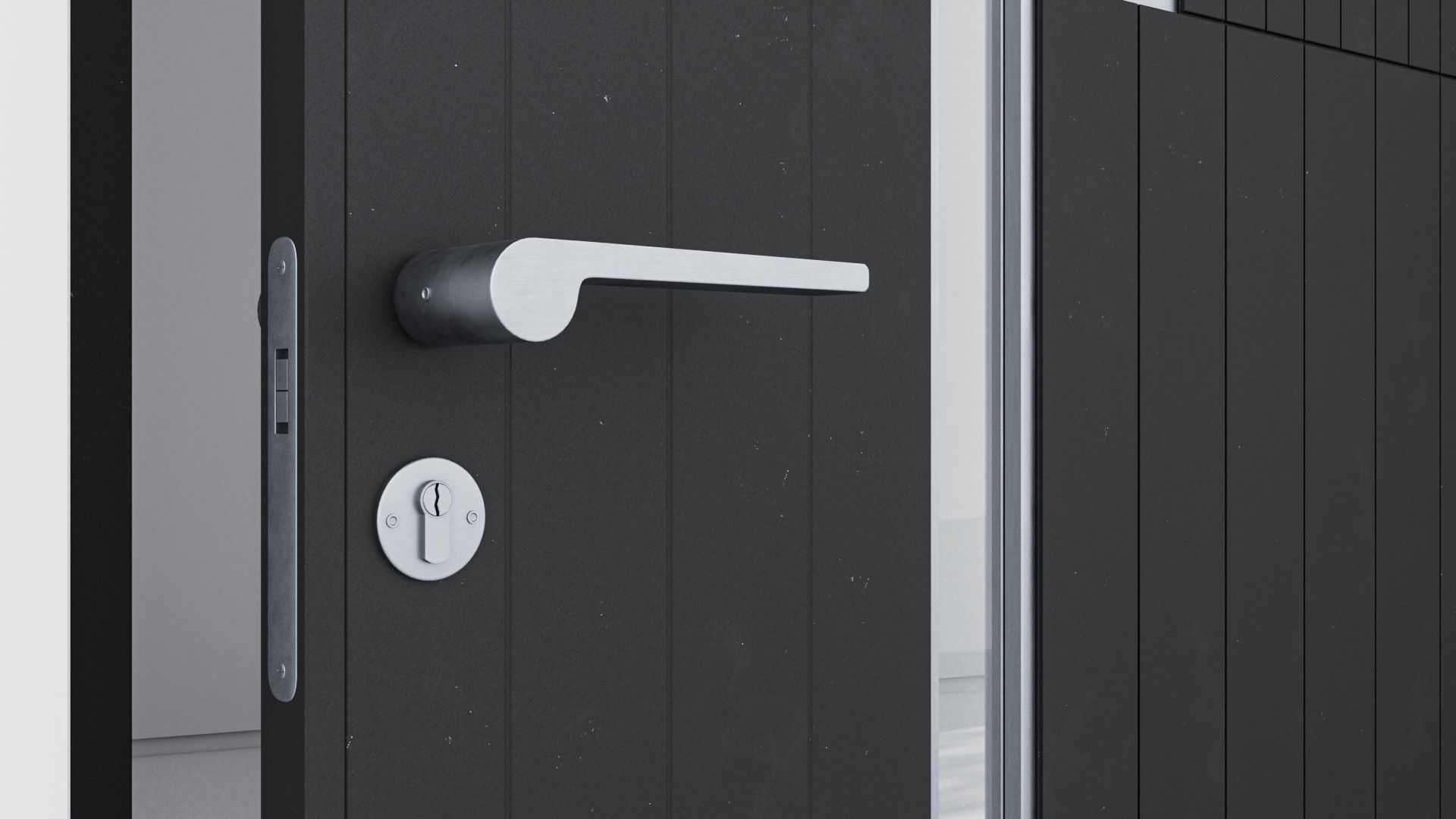 Aluminium door 188 3D model_1