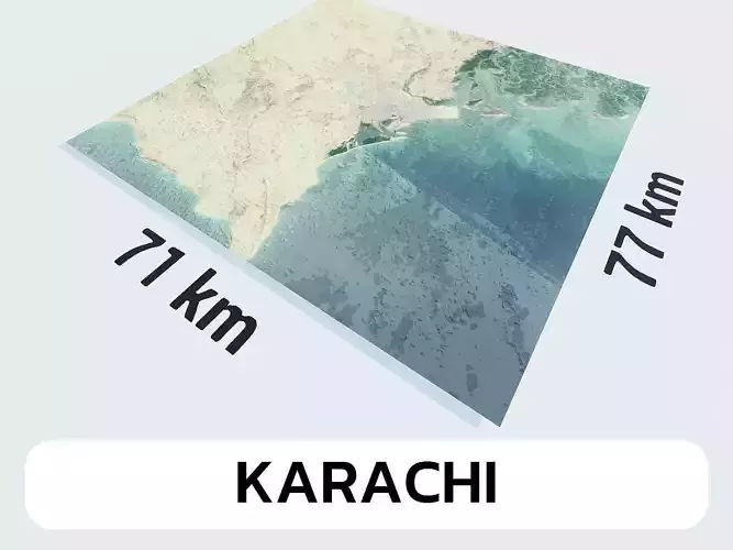 Karachi Pakistan City Landscape 3D Model 3D model