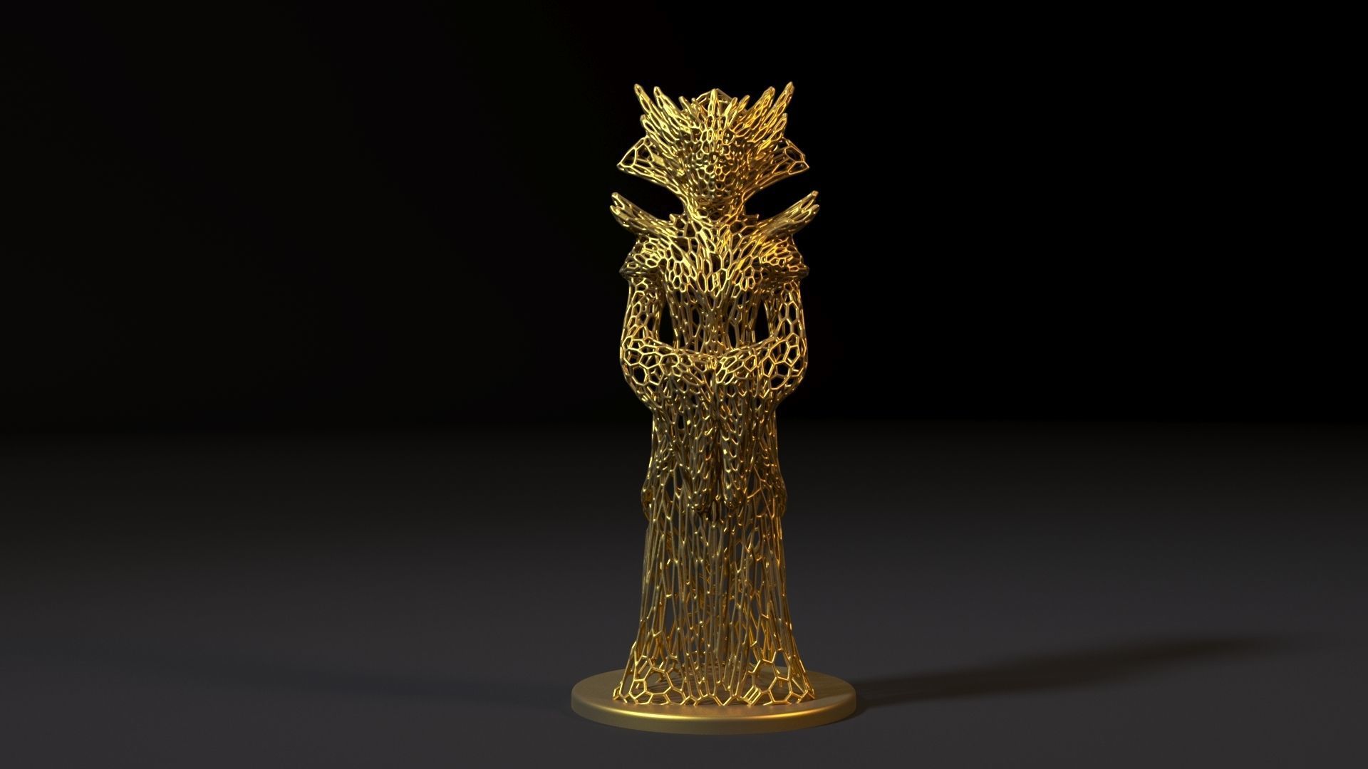 Enchantress golden tree 3D print model_7