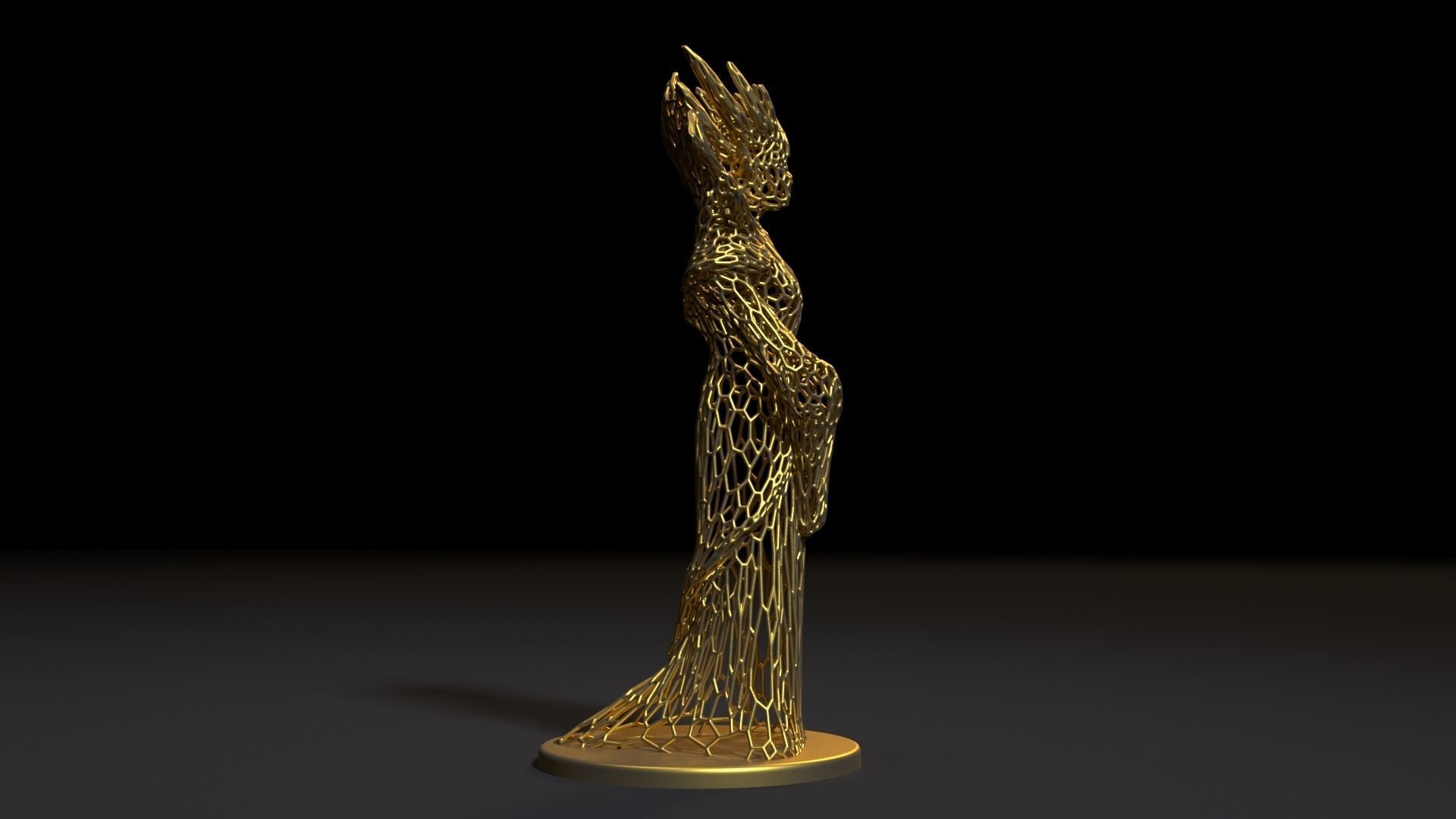 Enchantress golden tree 3D print model_5