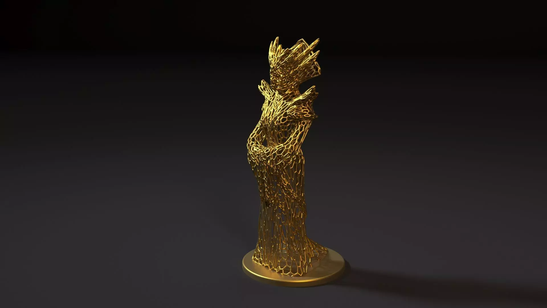Enchantress golden tree 3D print model_0