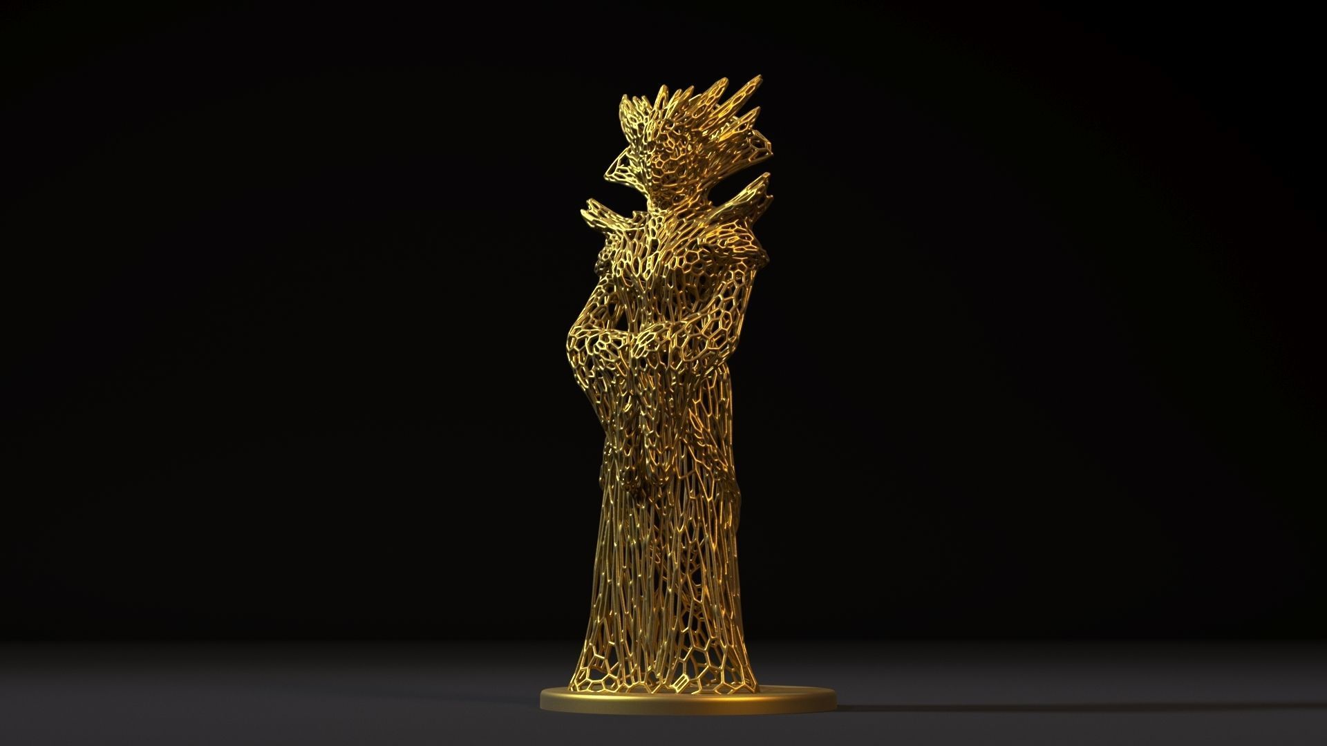 Enchantress golden tree 3D print model_9