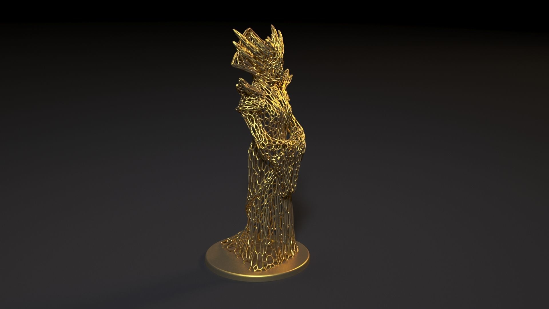 Enchantress golden tree 3D print model_6