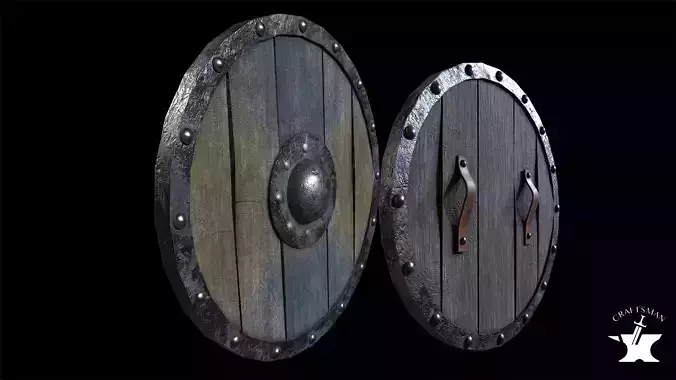 Medieval Shield Low-poly 3D model