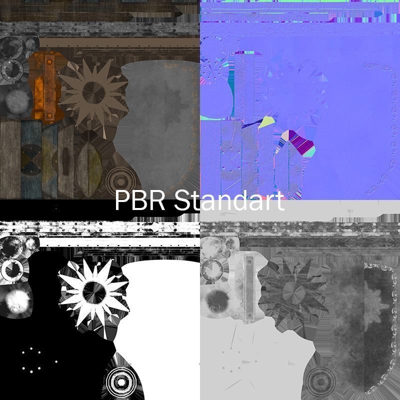 Medieval Shield Low-poly 3D model_7