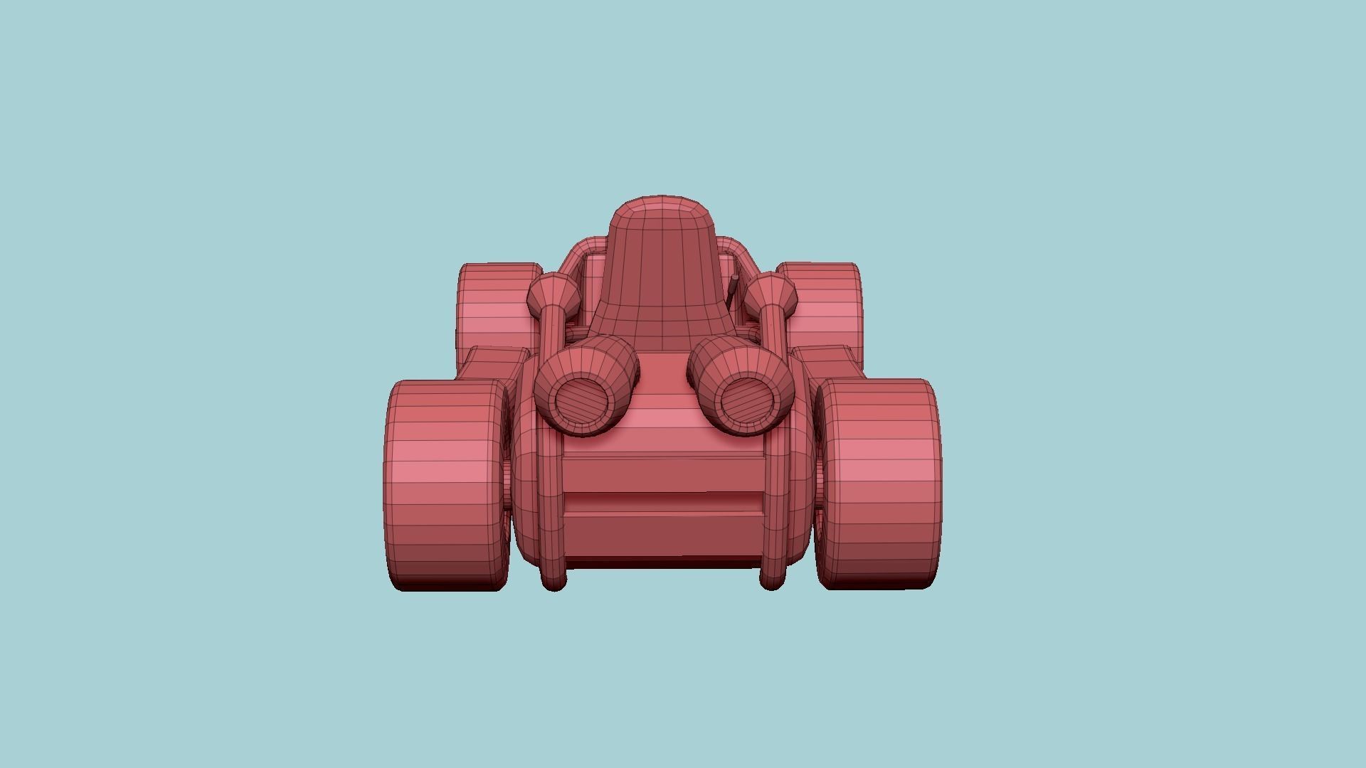 Cartoon Kart I04 Purple - Vehicle Racing Design Low-poly 3D model_22