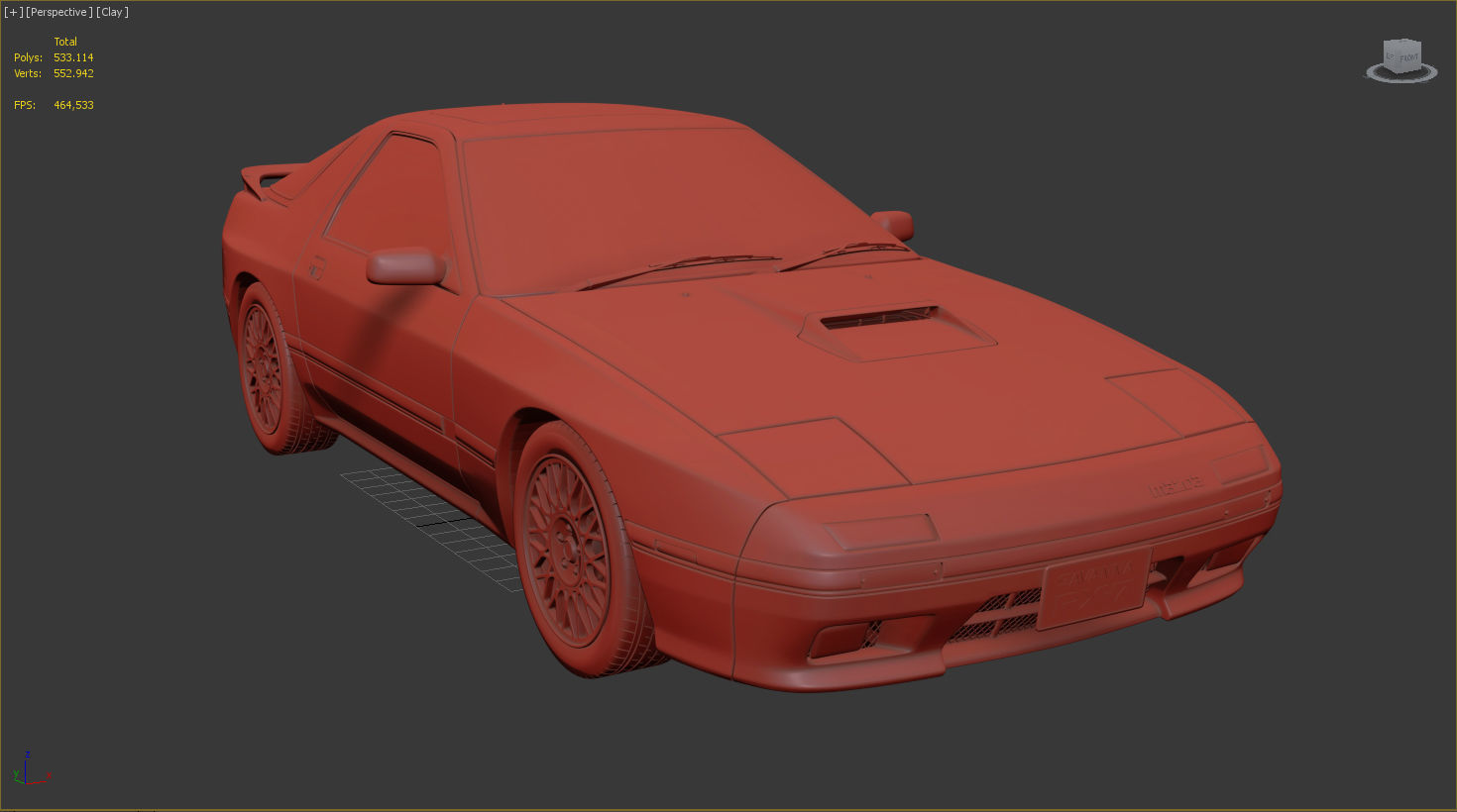 Mazda RX-7 FC3S S5 3D model_12