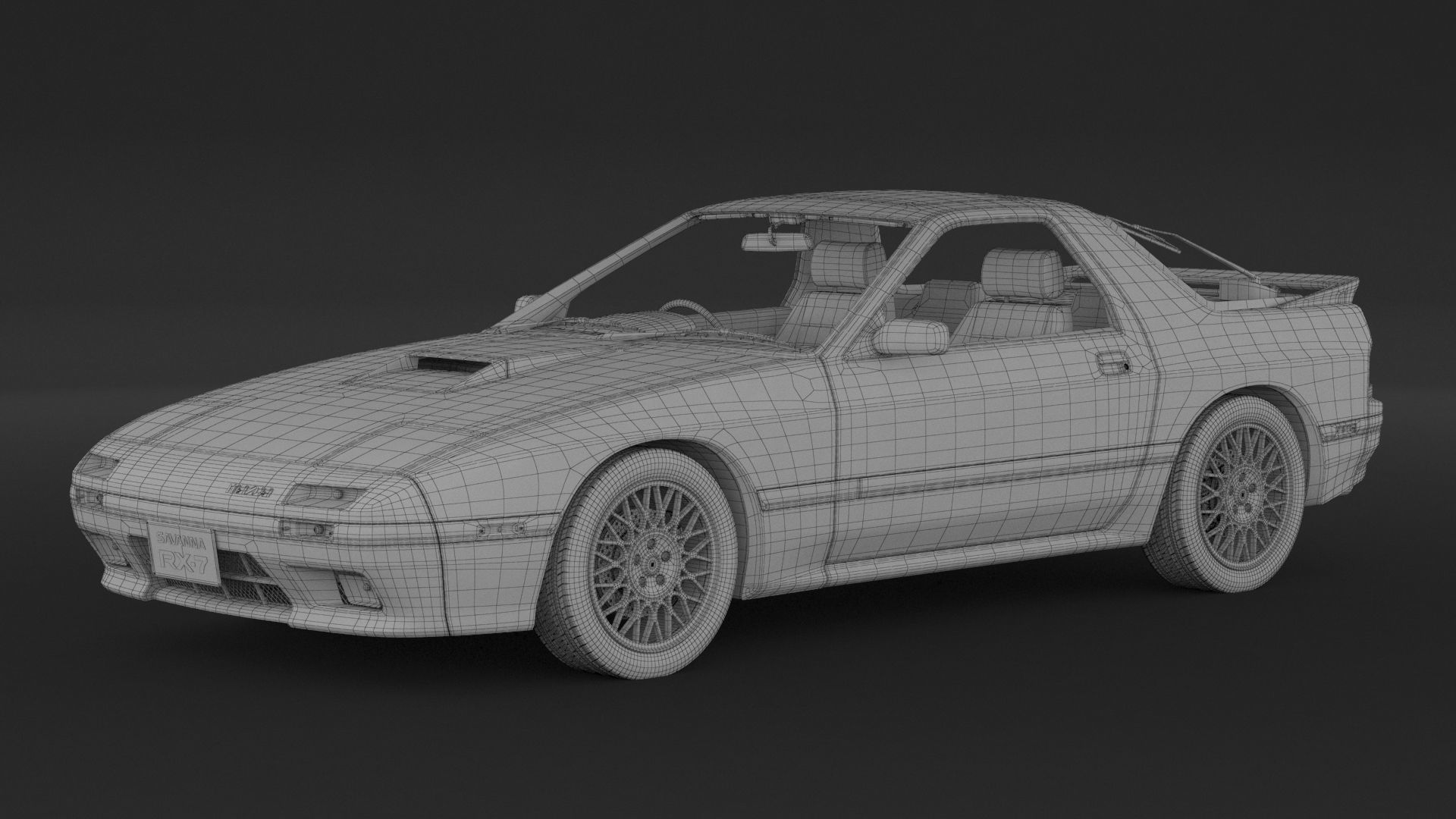 Mazda RX-7 FC3S S5 3D model_9