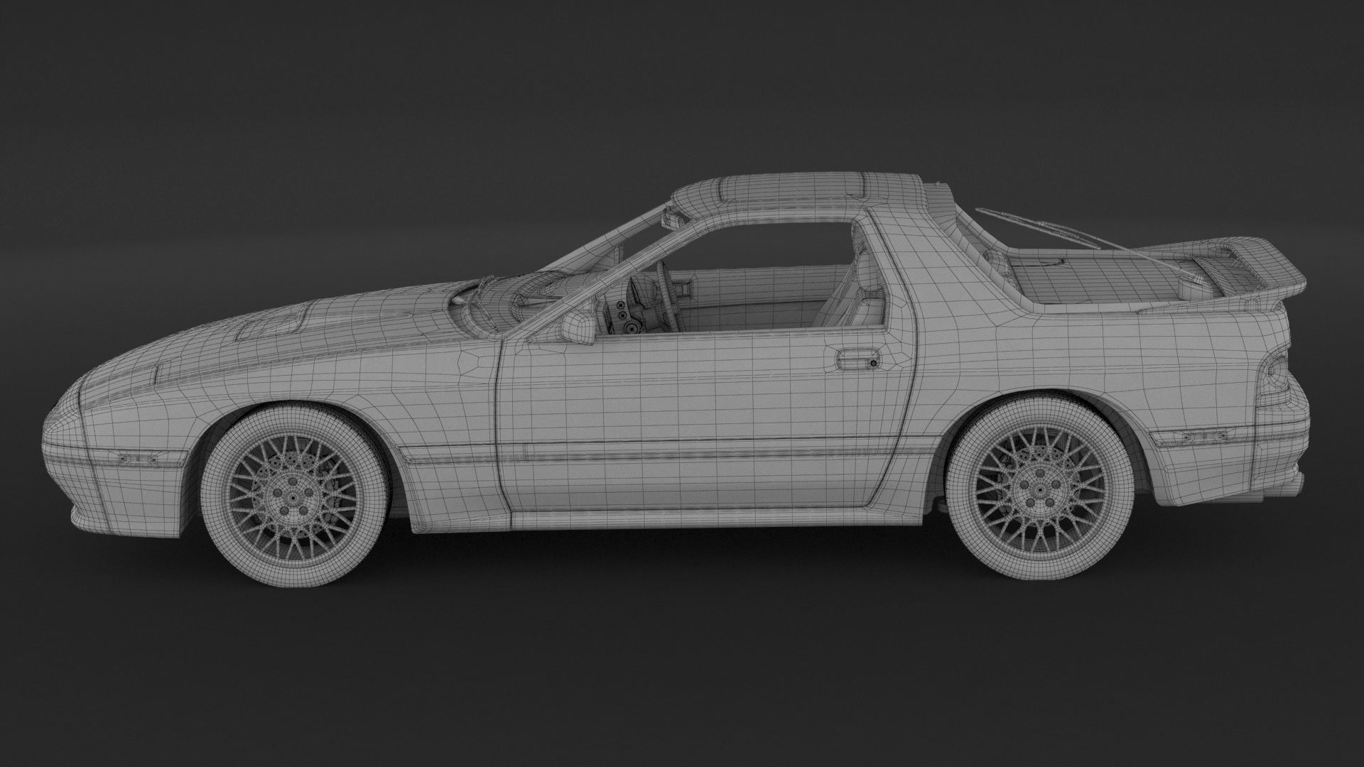 Mazda RX-7 FC3S S5 3D model_11