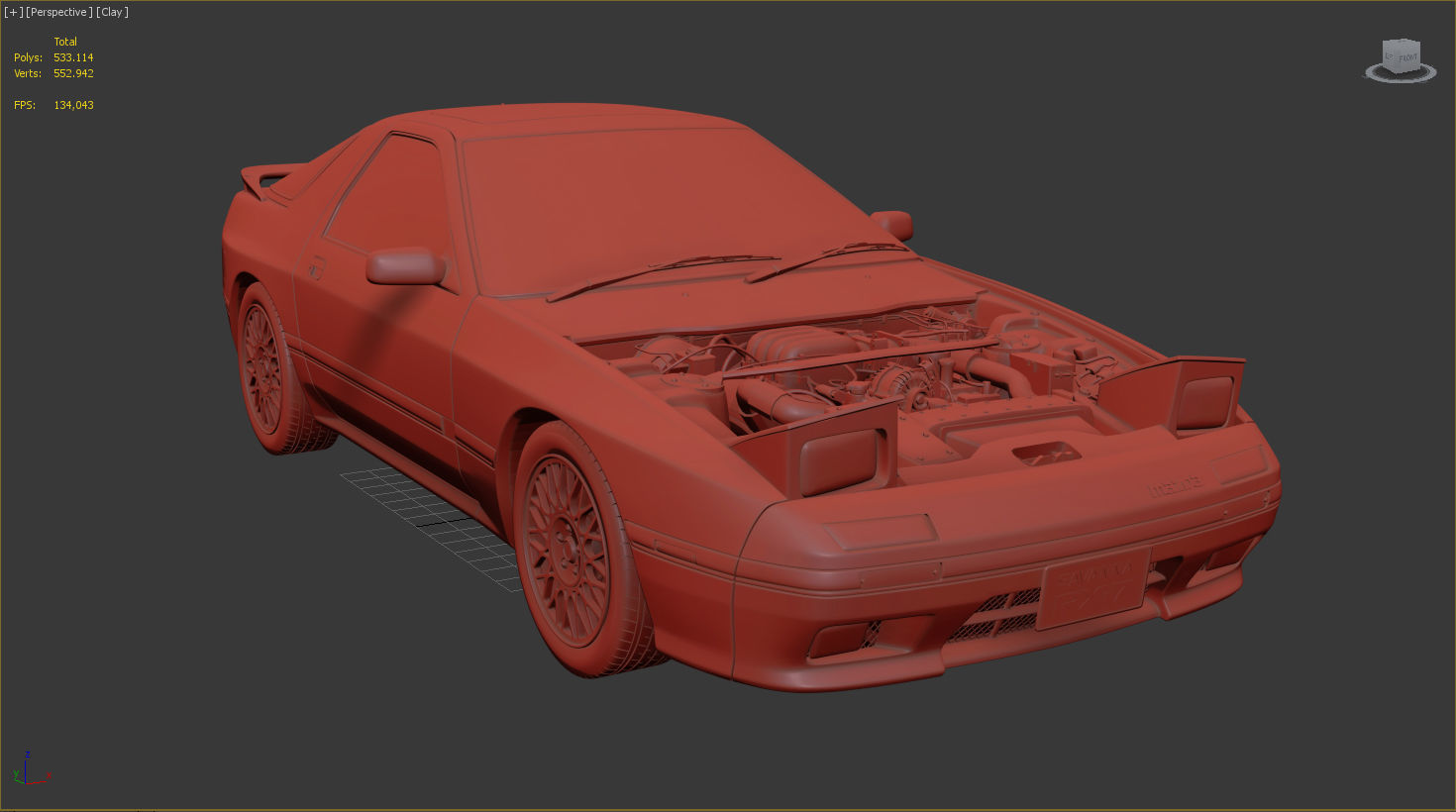 Mazda RX-7 FC3S S5 3D model_13