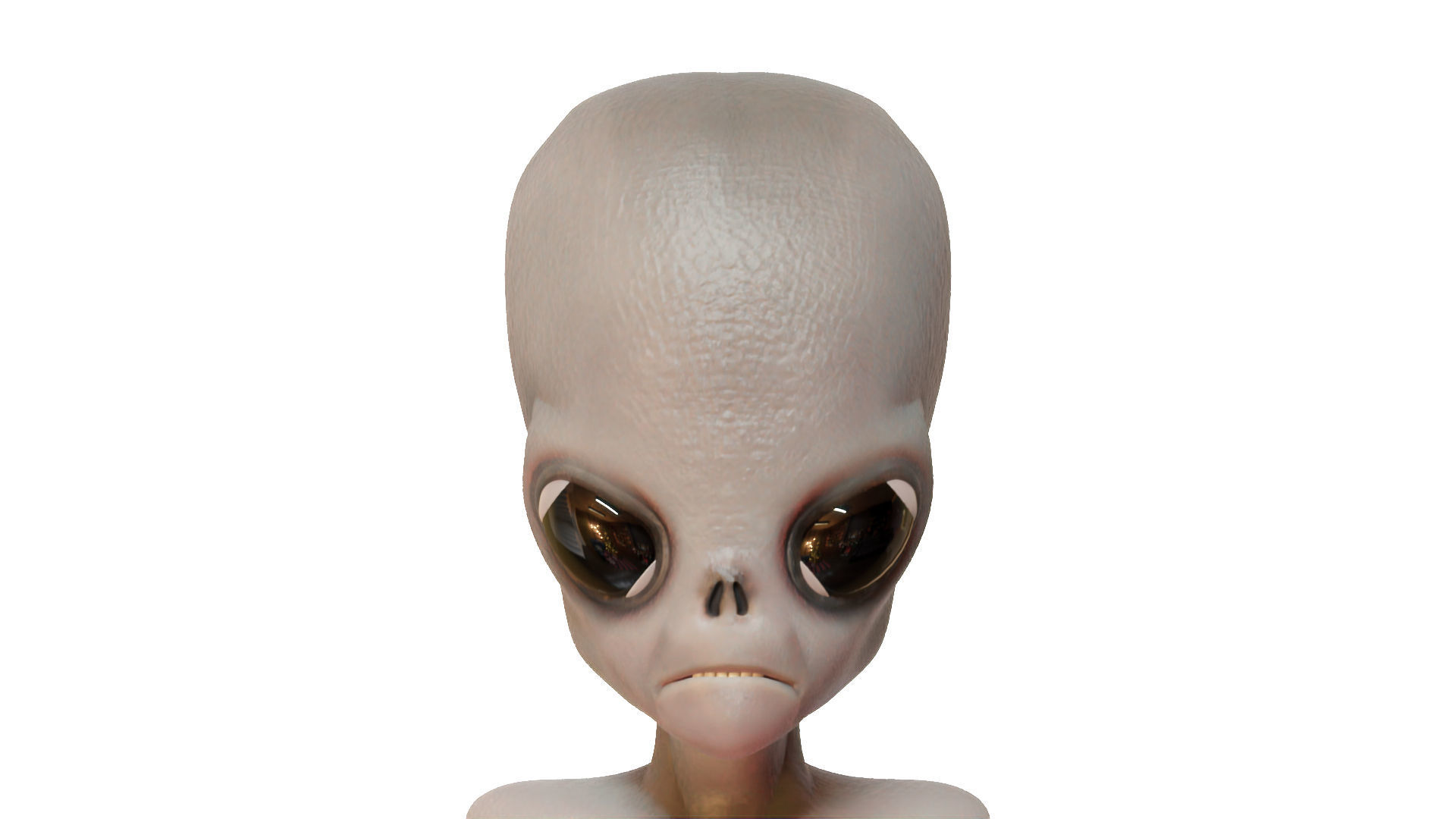 3D Alien Head 3D model_1