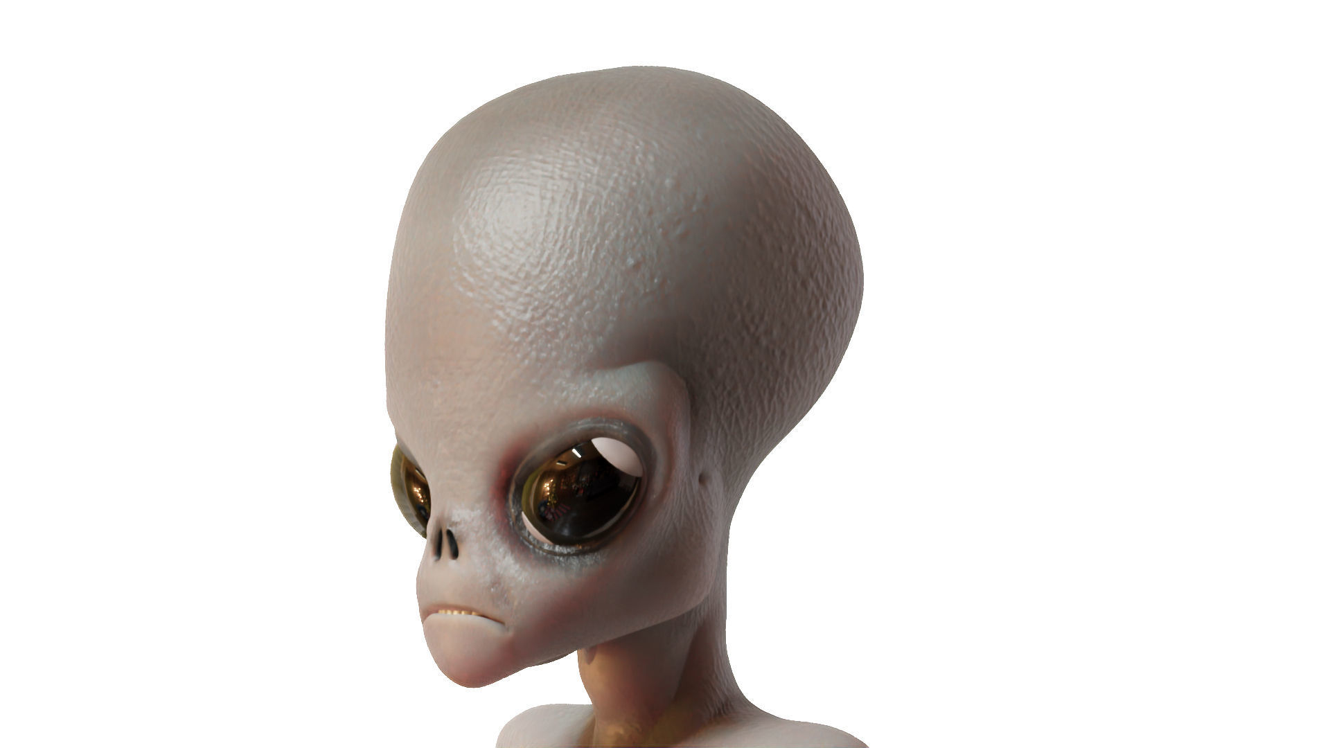 3D Alien Head 3D model_2