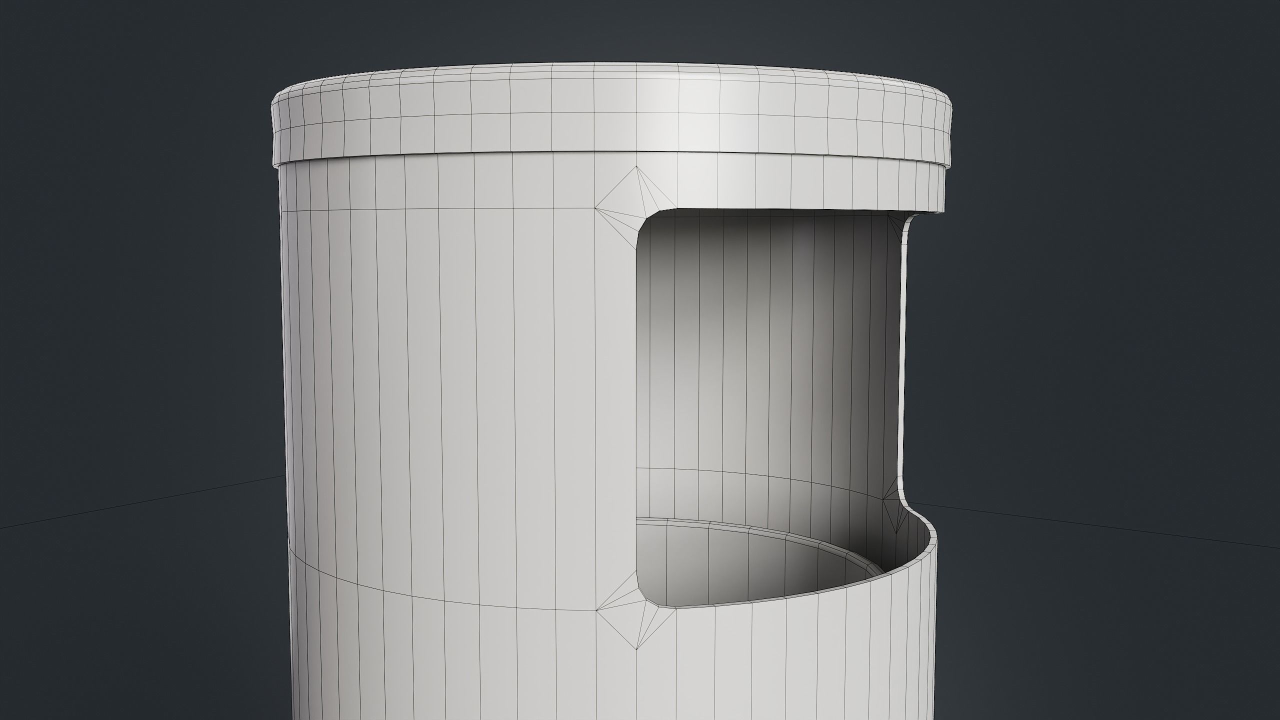 Street Trash Can 1 PBR Game Ready Low-poly 3D model_21