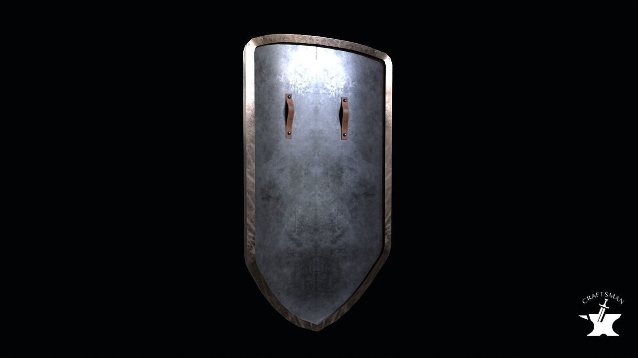 Medieval Shield Low-poly 3D model_4