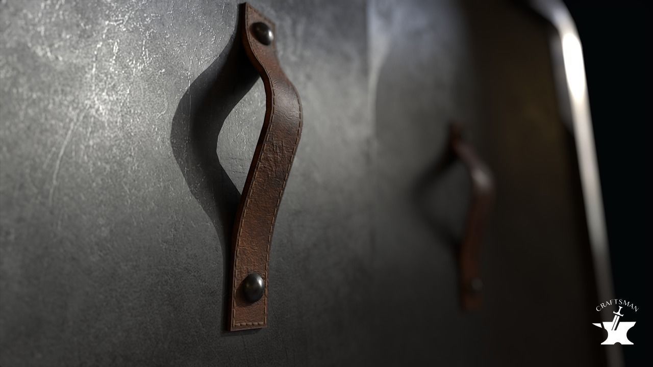 Medieval Shield Low-poly 3D model_5