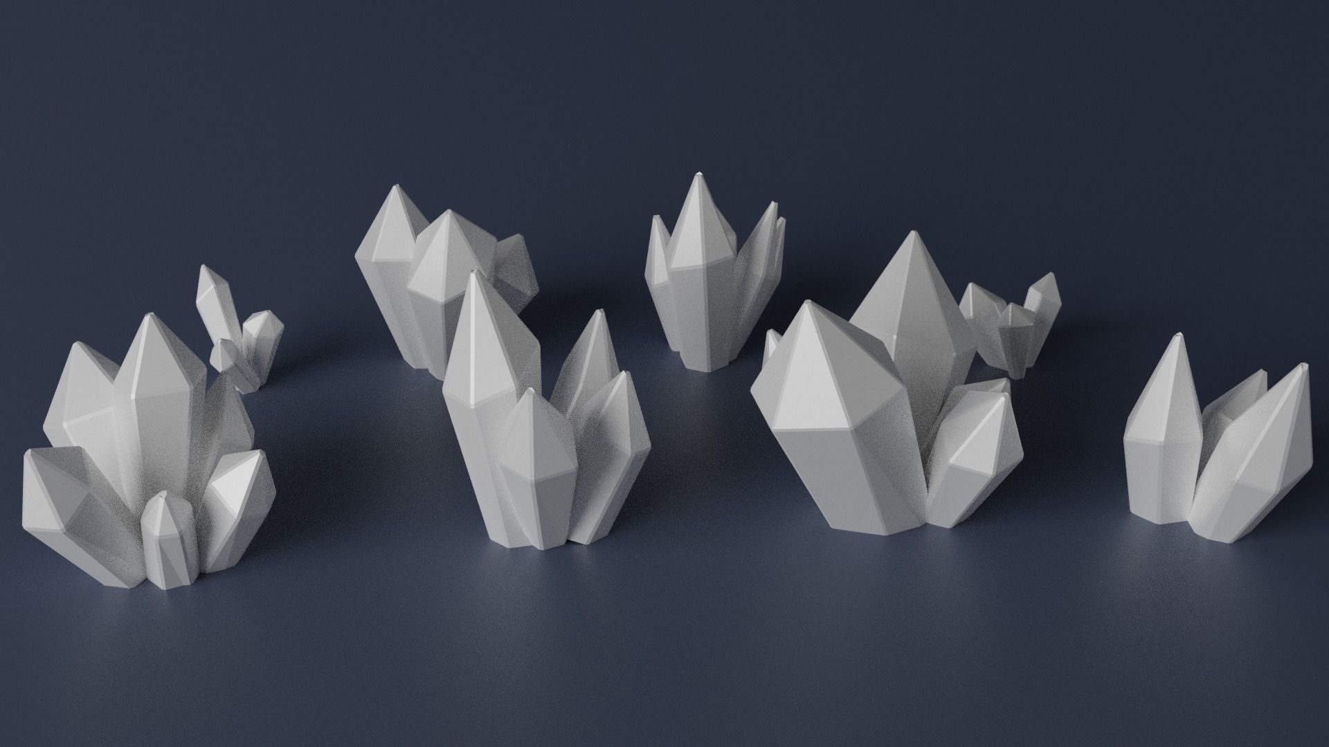 3D model White Crystal Collection VR / AR / low-poly | CGTrader