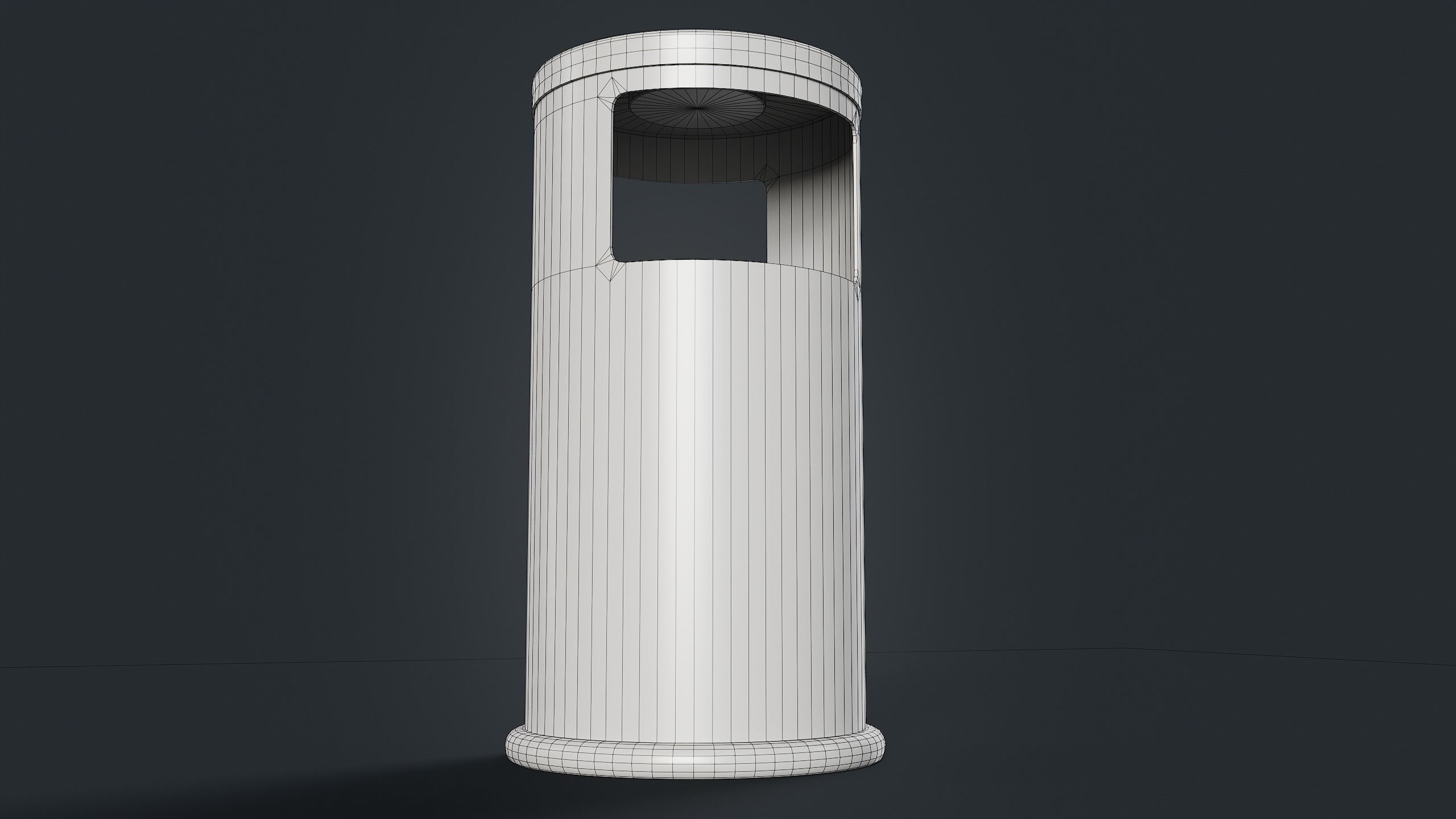 Street Trash Can 2 PBR Game Ready Low-poly 3D model_20