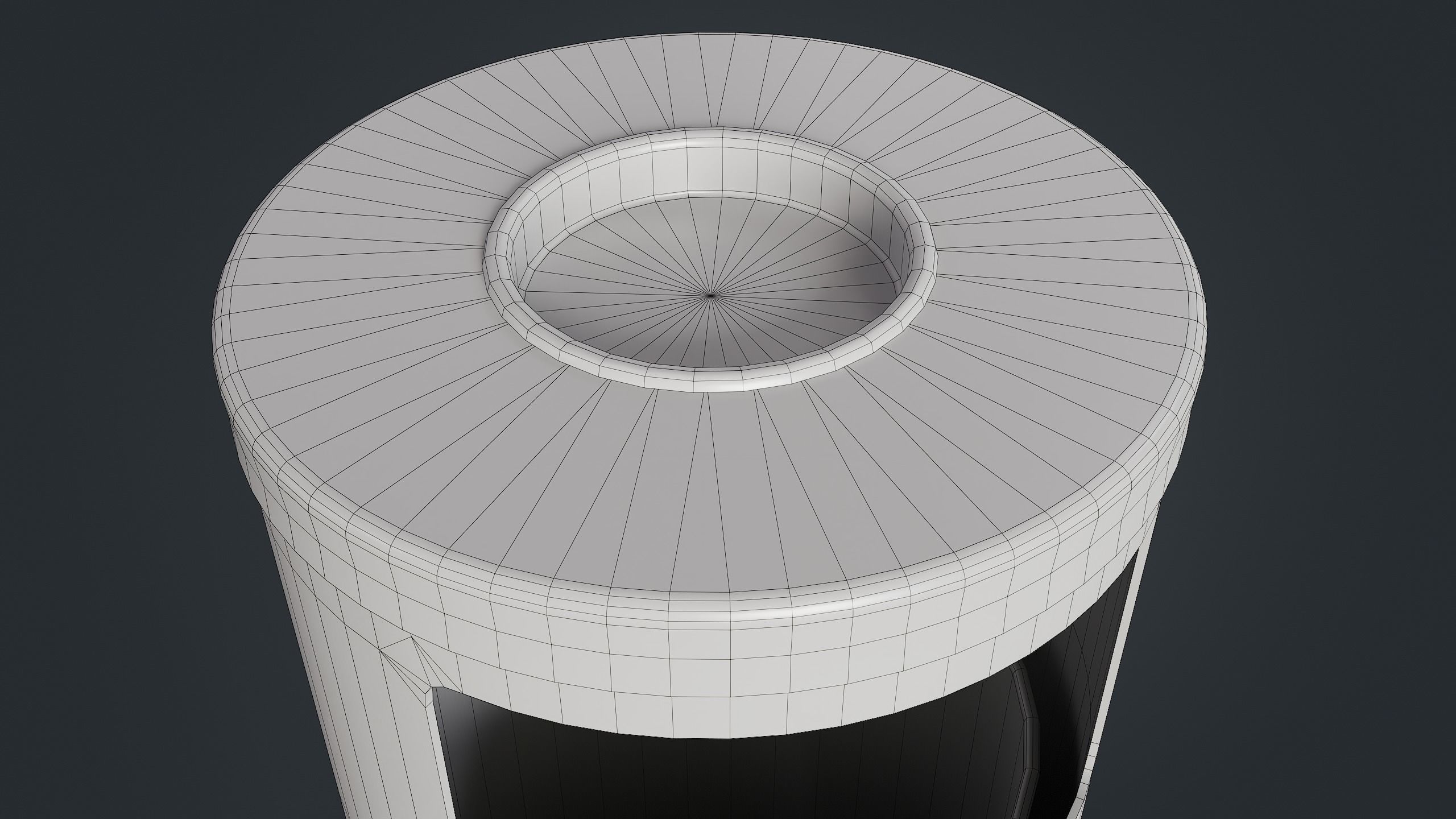 Street Trash Can 2 PBR Game Ready Low-poly 3D model_19