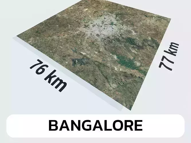 Bangalore India City Landscape 3D Model