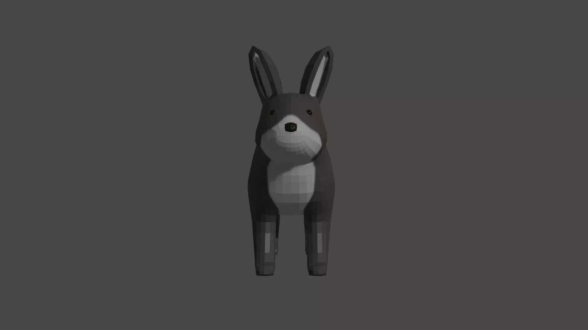 LowPoly Rabbit donkey Low-poly 3D model