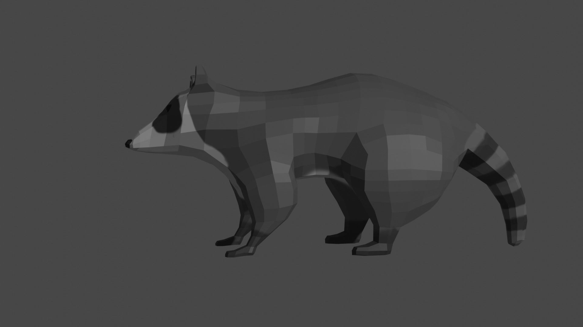LowPoly Raccoon Low-poly 3D model_23