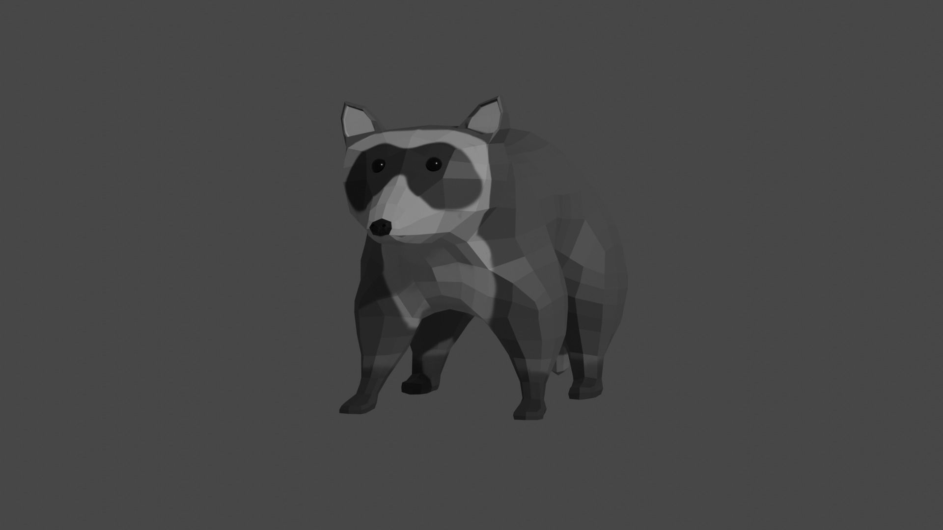 LowPoly Raccoon Low-poly 3D model_27