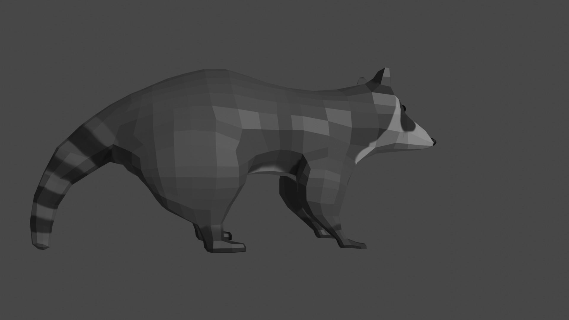 LowPoly Raccoon Low-poly 3D model_15